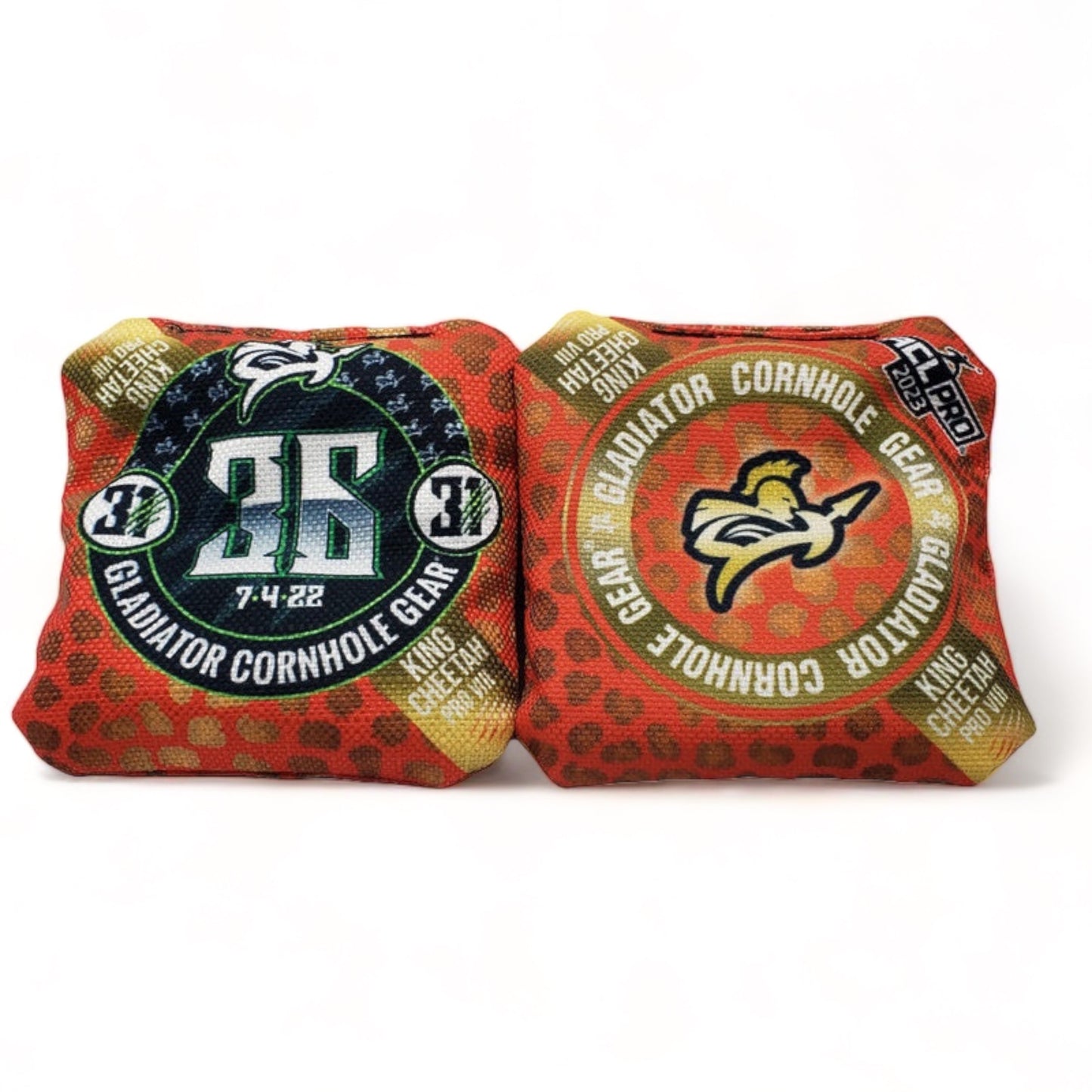 King Cheetah VIII | Gladiator Cornhole Gear | Cornhole Bags | Set of 4 | Speed: 8/10