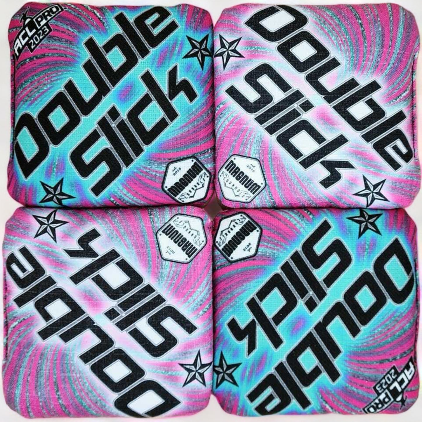 Double Slick | Magnum | Cornhole Bags | Set of 4 | Speed: 6/8 look