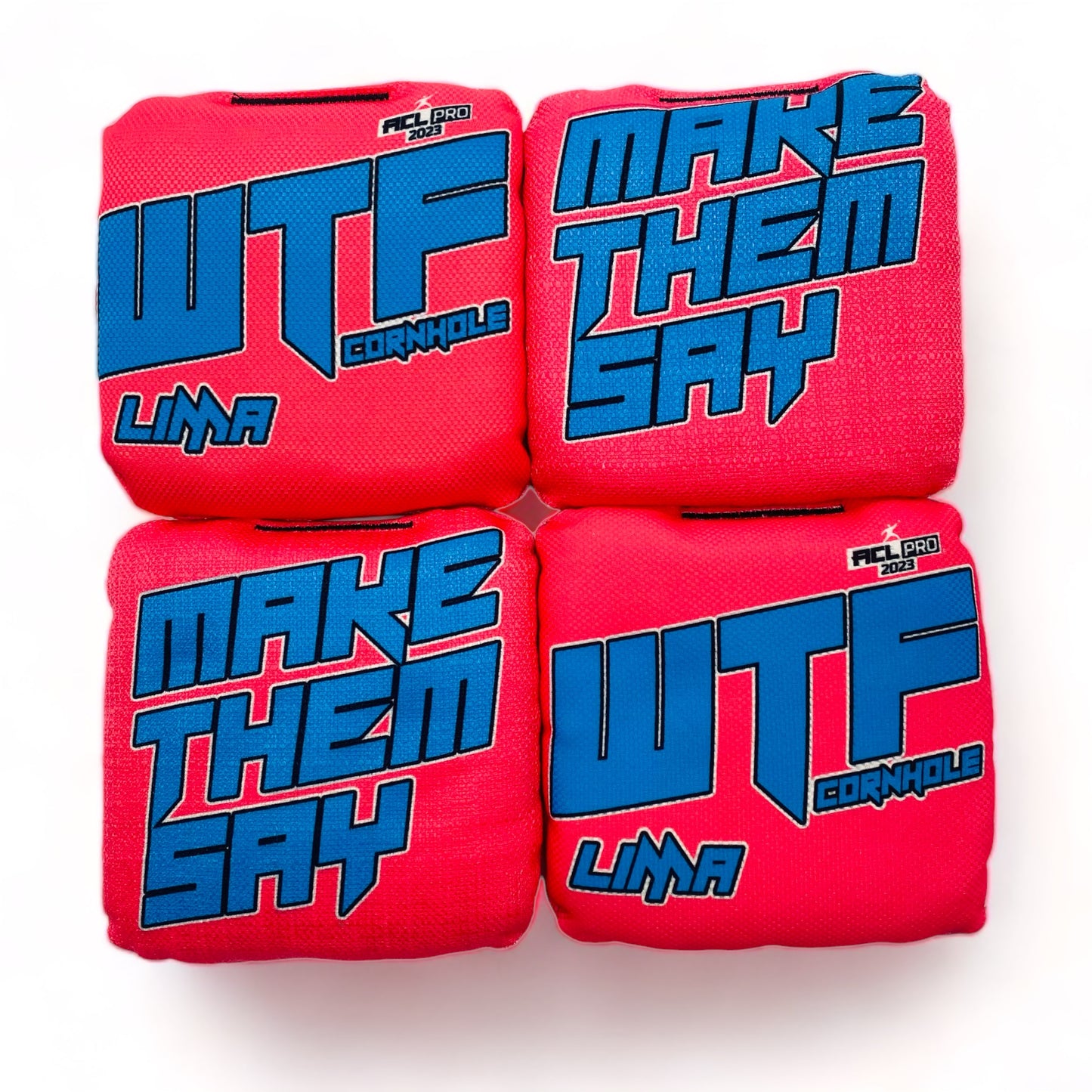 Lima | WTF Cornhole | Cornhole Bags | Set of 4 | Speed: 6/9.5