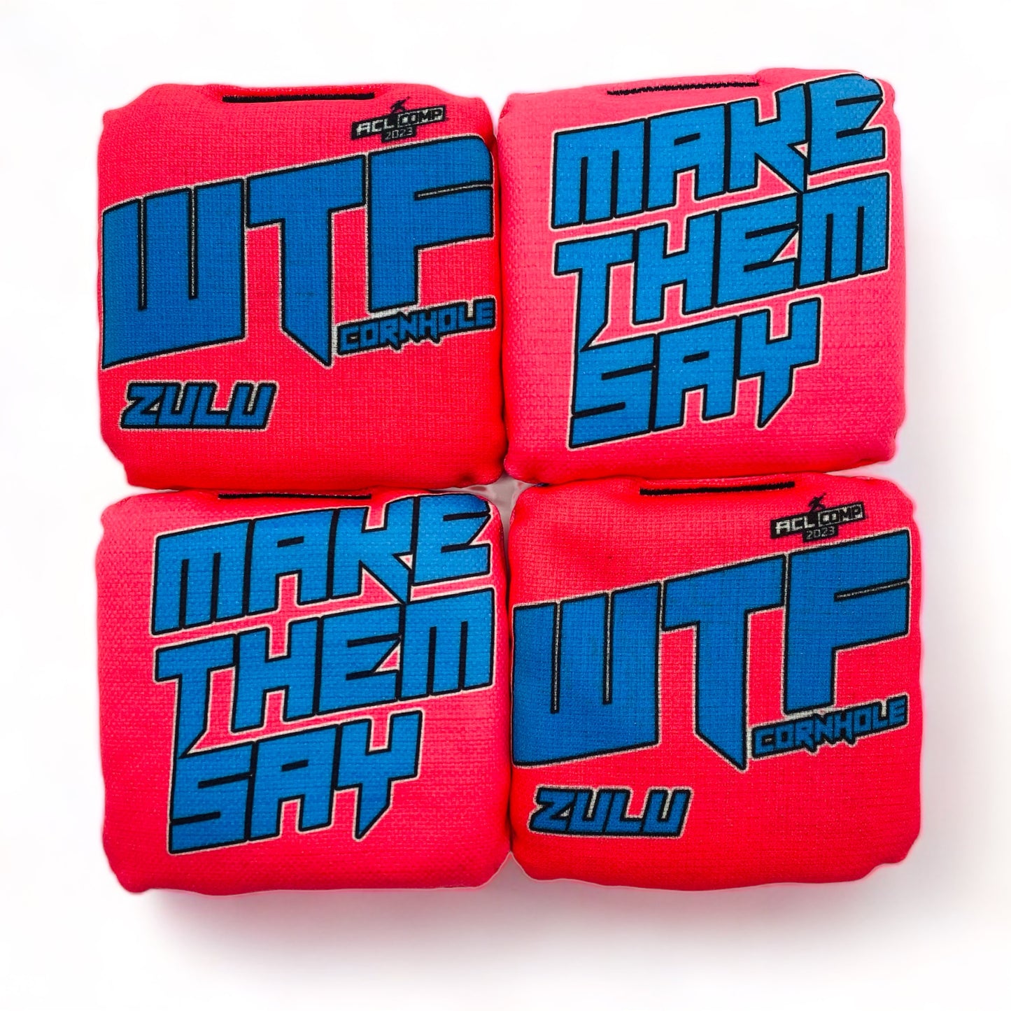 Zulu | WTF Cornhole | Cornhole Bags | Set of 4 | Speed: 6.5/9
